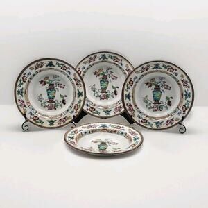 Brownfield & Sons Trademark Soup Plates Ironstone Antique Number 115 Set of 4